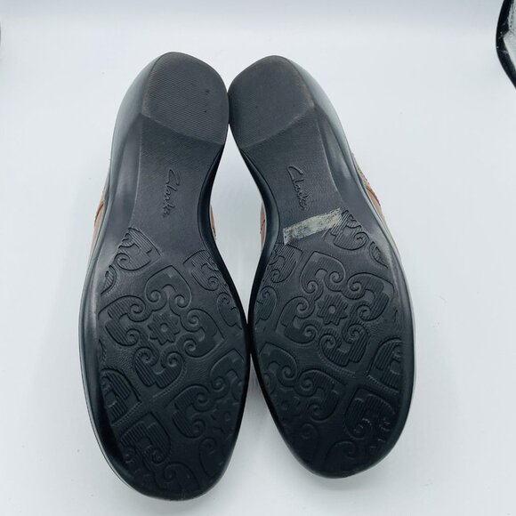 Clarks Shoes Womens Size 11 M Brown Leather Comfort Mules Clogs Slip On Heeled - Picture 9 of 11